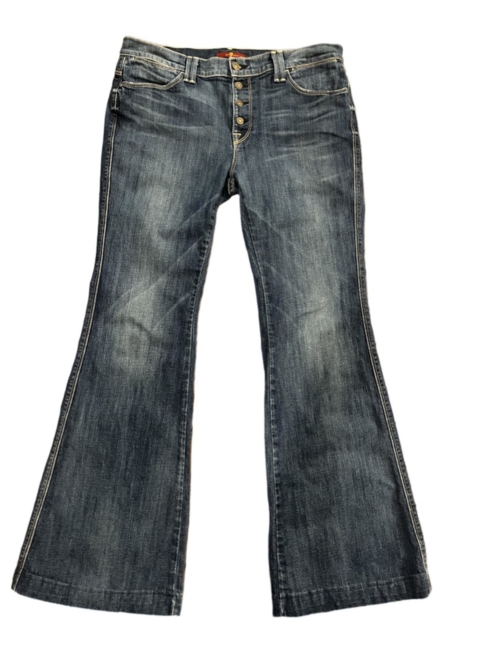 7 For All Mankind Rare Button Fly Flare Jeans size 32